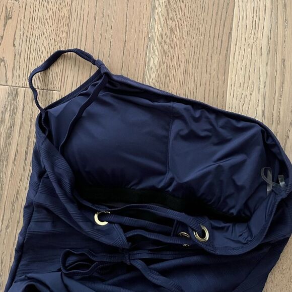 La Blanca Navy One Shoulder Linea Costa Swimsuit 18W NWOT - Picture 10 of 11